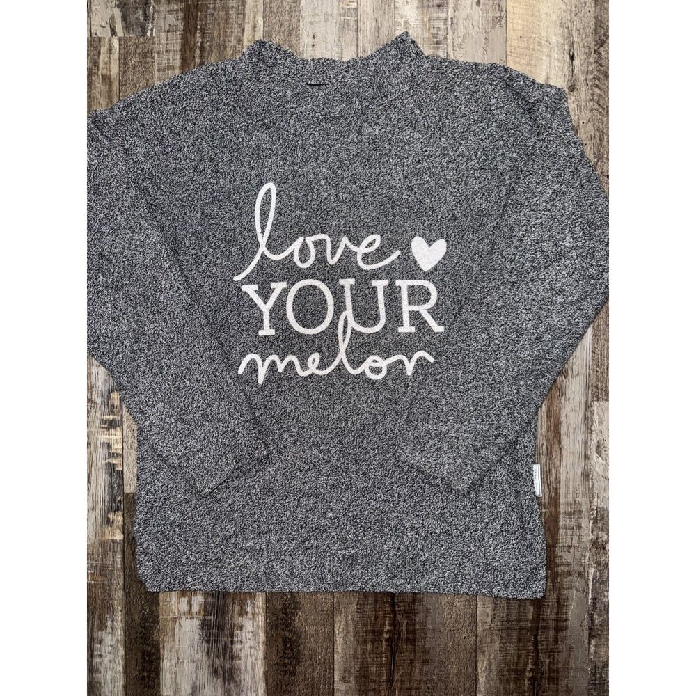Love Your Melon Gray Knit Mock Neck Sweater Size Small
